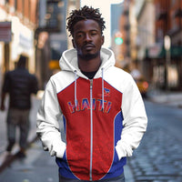 World Football 2026 Afro-Haiti Custom Zip Hoodie Together For Ayiti Red Style - Wonder Print Shop