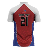 World Football 2026 Afro-Haiti Custom Zipper Polo Shirt Together For Ayiti Red Style - Wonder Print Shop