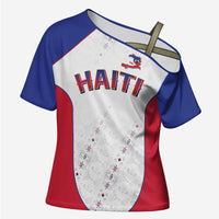 World Football 2026 Afro-Haiti Custom Cross Shoulder Shirt Together For Ayiti White Style - Wonder Print Shop