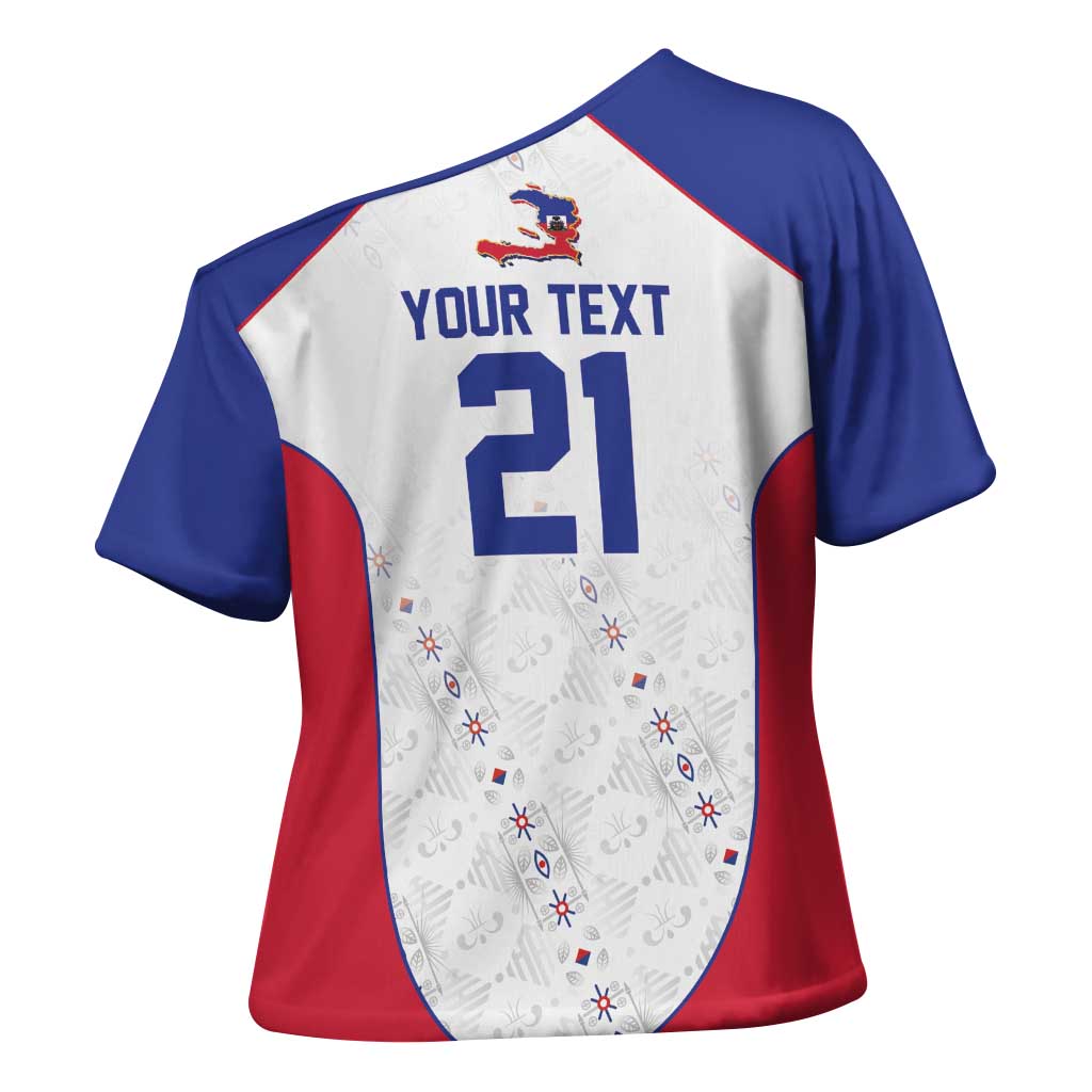 World Football 2026 Afro-Haiti Custom Cross Shoulder Shirt Together For Ayiti White Style - Wonder Print Shop