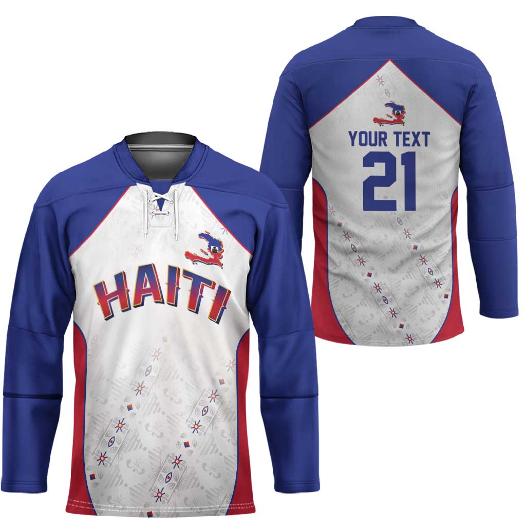 World Football 2026 Afro-Haiti Custom Hockey Jersey Together For Ayiti White Style - Wonder Print Shop