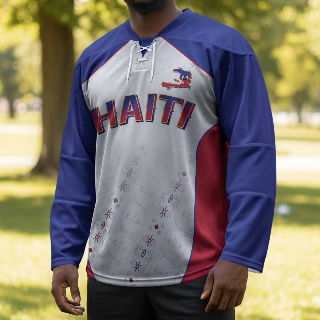 World Football 2026 Afro-Haiti Custom Hockey Jersey Together For Ayiti White Style - Wonder Print Shop