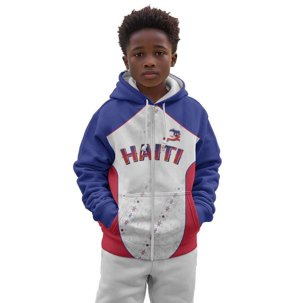 World Football 2026 Afro-Haiti Custom Kid Hoodie Together For Ayiti White Style - Wonder Print Shop