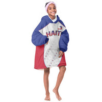 World Football 2026 Afro-Haiti Custom Kid Wearable Blanket Hoodie Together For Ayiti White Style - Wonder Print Shop