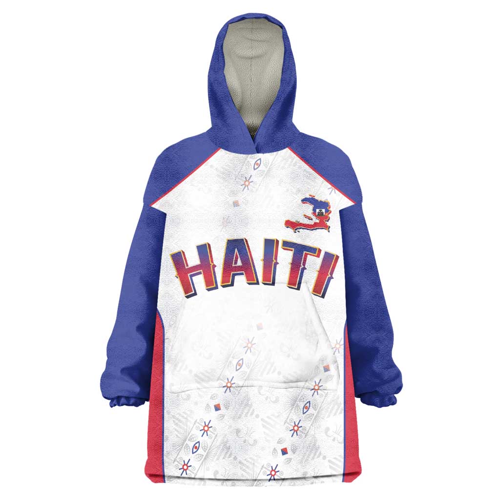 World Football 2026 Afro-Haiti Custom Kid Wearable Blanket Hoodie Together For Ayiti White Style - Wonder Print Shop