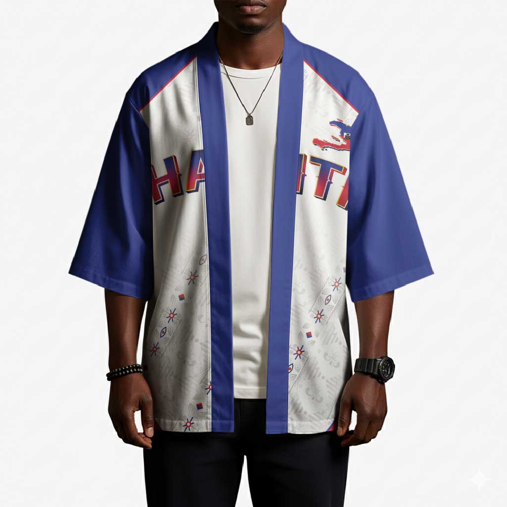 World Football 2026 Afro-Haiti Custom Kimono Together For Ayiti White Style - Wonder Print Shop