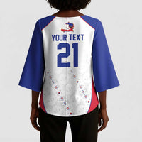World Football 2026 Afro-Haiti Custom Kimono Sleeve Blouse Together For Ayiti White Style - Wonder Print Shop