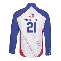 World Football 2026 Afro-Haiti Custom Long Sleeve Button Shirt Together For Ayiti White Style - Wonder Print Shop