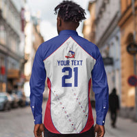 World Football 2026 Afro-Haiti Custom Long Sleeve Button Shirt Together For Ayiti White Style - Wonder Print Shop