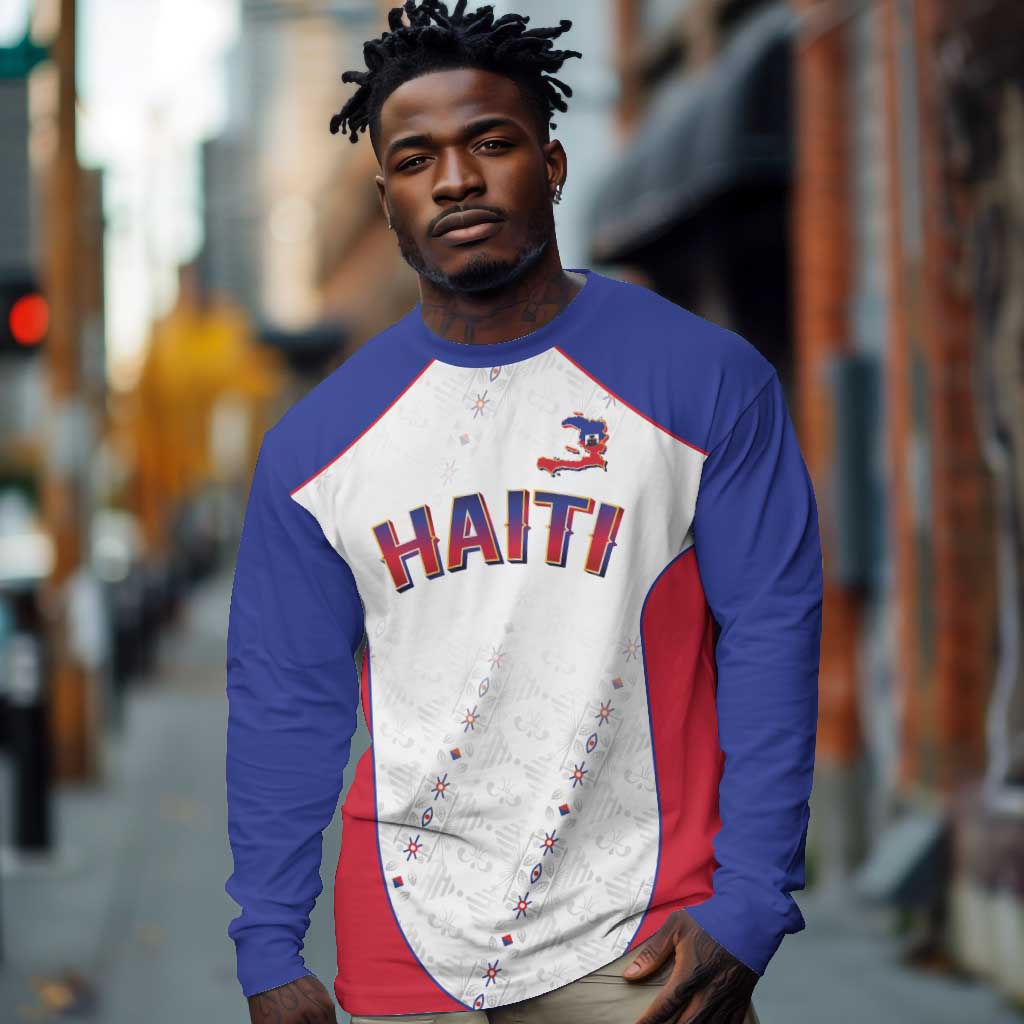 World Football 2026 Afro-Haiti Custom Long Sleeve Shirt Together For Ayiti White Style - Wonder Print Shop