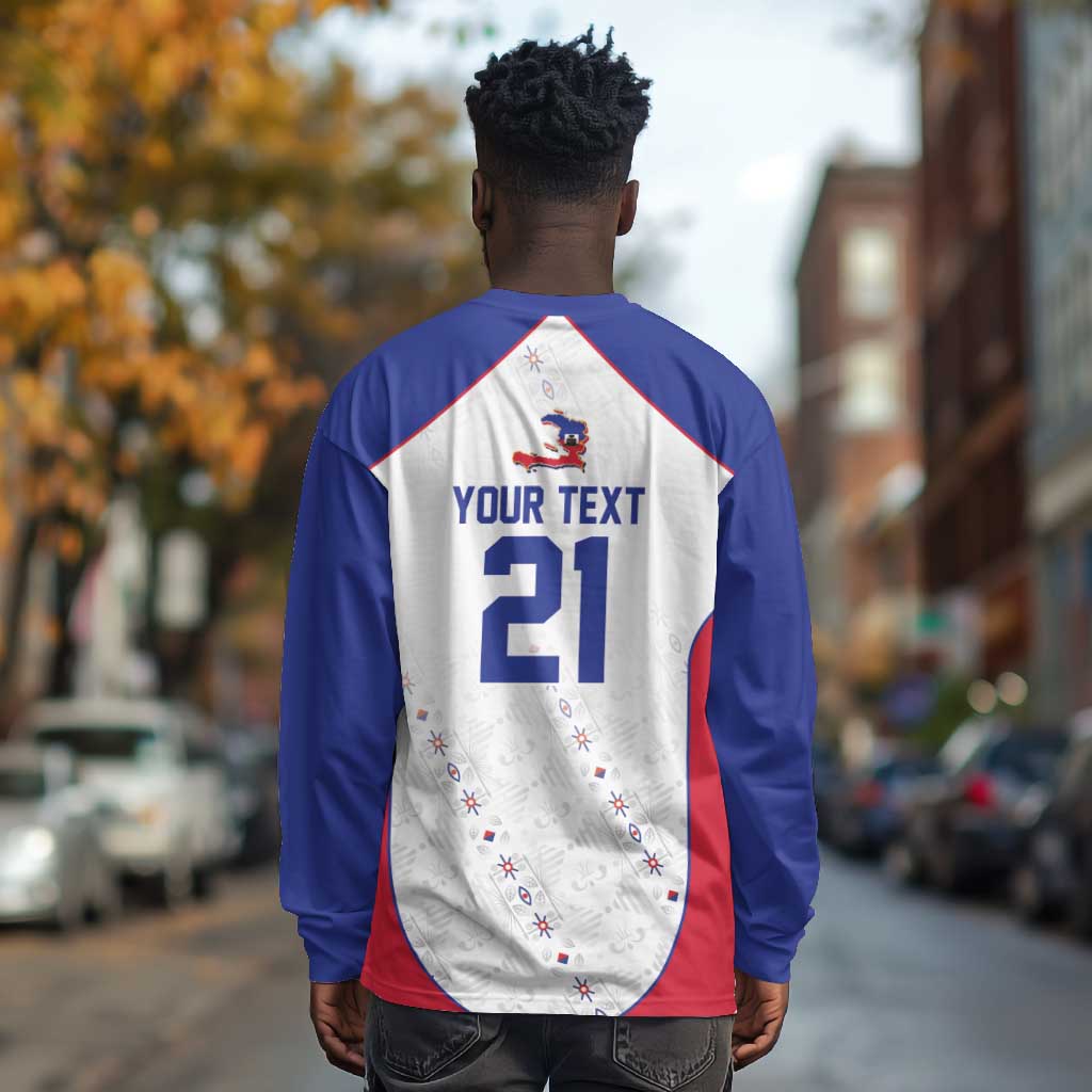 World Football 2026 Afro-Haiti Custom Long Sleeve Shirt Together For Ayiti White Style - Wonder Print Shop