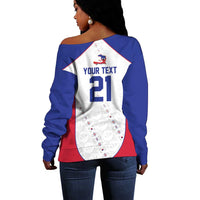 World Football 2026 Afro-Haiti Custom Off Shoulder Sweater Together For Ayiti White Style - Wonder Print Shop