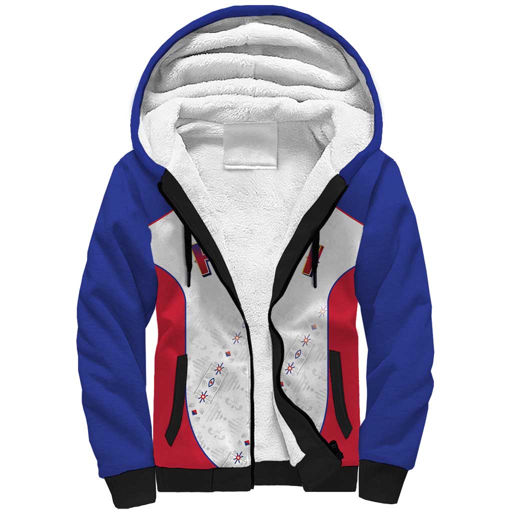 World Football 2026 Afro-Haiti Custom Sherpa Hoodie Together For Ayiti White Style - Wonder Print Shop