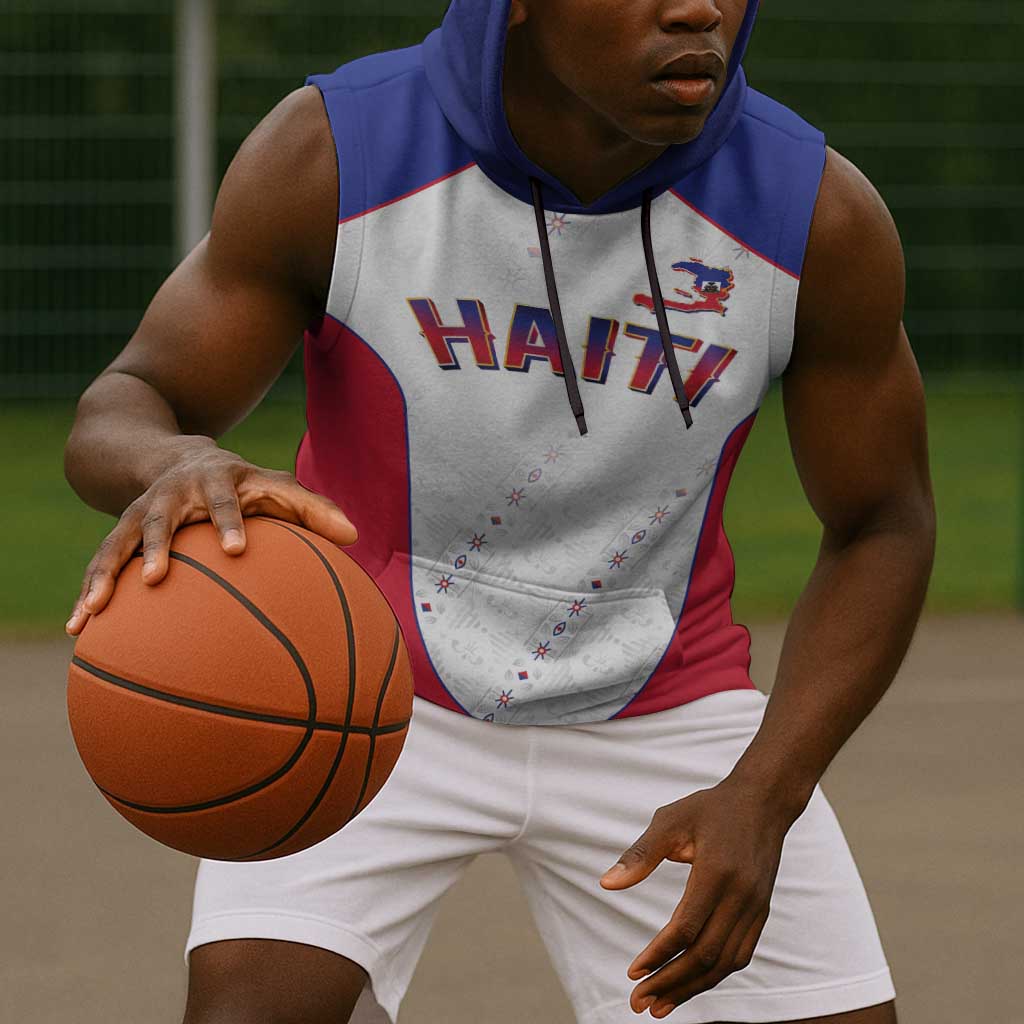 World Football 2026 Afro-Haiti Custom Sleeveless Hoodie Together For Ayiti White Style - Wonder Print Shop