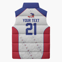 World Football 2026 Afro-Haiti Custom Sleeveless Puffer Jacket Together For Ayiti White Style - Wonder Print Shop