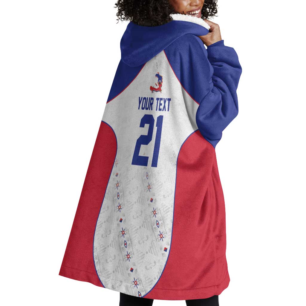 World Football 2026 Afro-Haiti Custom Wearable Blanket Hoodie Together For Ayiti White Style - Wonder Print Shop