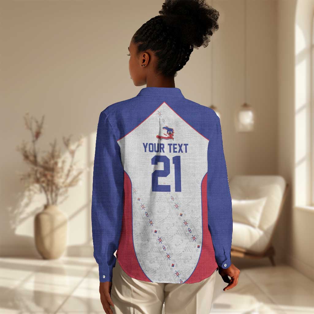 World Football 2026 Afro-Haiti Custom Women Casual Shirt Together For Ayiti White Style - Wonder Print Shop