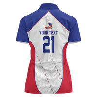 World Football 2026 Afro-Haiti Custom Women Polo Shirt Together For Ayiti White Style LT9