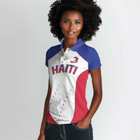 World Football 2026 Afro-Haiti Custom Women Polo Shirt Together For Ayiti White Style LT9