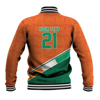 World Football 2026 Ivory Coast Custom Baseball Jacket African Adinkra Pattern - Wonder Print Shop