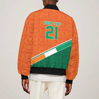 World Football 2026 Ivory Coast Custom Bomber Jacket African Adinkra Pattern - Wonder Print Shop