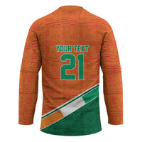 World Football 2026 Ivory Coast Custom Hockey Jersey African Adinkra Pattern - Wonder Print Shop