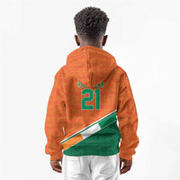 World Football 2026 Ivory Coast Custom Kid Hoodie African Adinkra Pattern - Wonder Print Shop