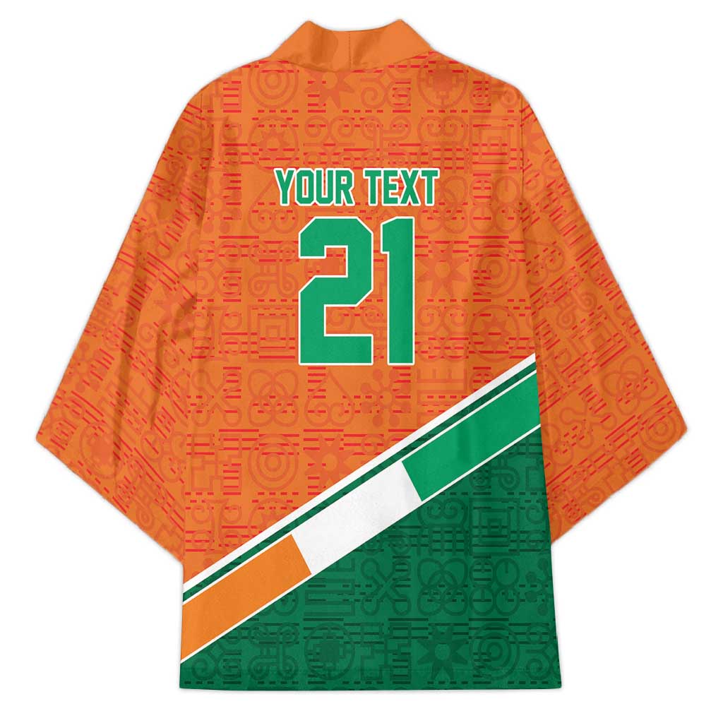 World Football 2026 Ivory Coast Custom Kimono African Adinkra Pattern - Wonder Print Shop