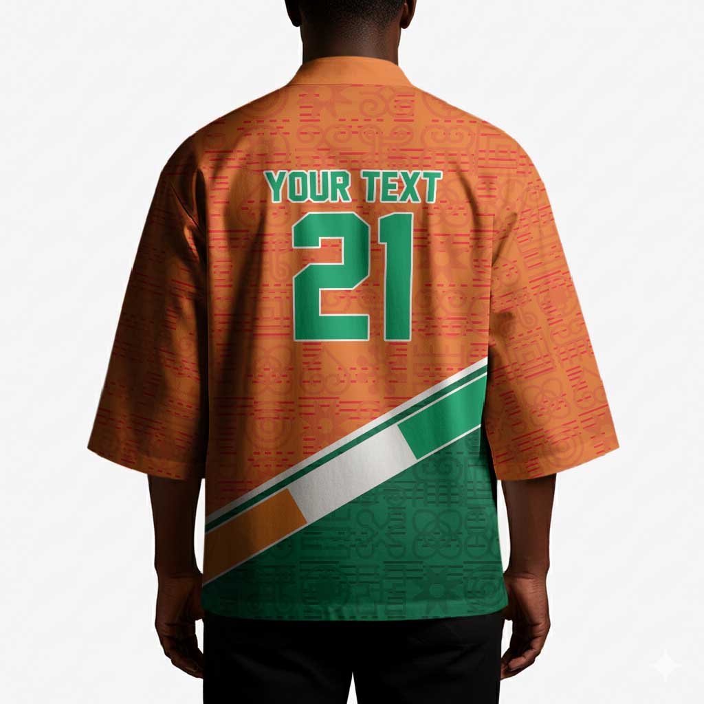 World Football 2026 Ivory Coast Custom Kimono African Adinkra Pattern - Wonder Print Shop