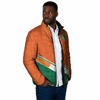 World Football 2026 Ivory Coast Custom Padded Jacket African Adinkra Pattern - Wonder Print Shop