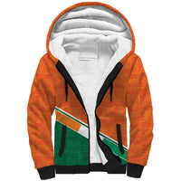 World Football 2026 Ivory Coast Custom Sherpa Hoodie African Adinkra Pattern - Wonder Print Shop