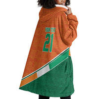 World Football 2026 Ivory Coast Custom Wearable Blanket Hoodie African Adinkra Pattern - Wonder Print Shop