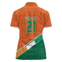 World Football 2026 Ivory Coast Custom Women Polo Shirt African Adinkra Pattern LT9