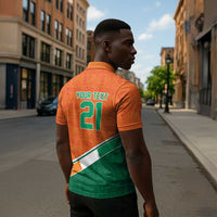 World Football 2026 Ivory Coast Custom Zipper Polo Shirt African Adinkra Pattern - Wonder Print Shop