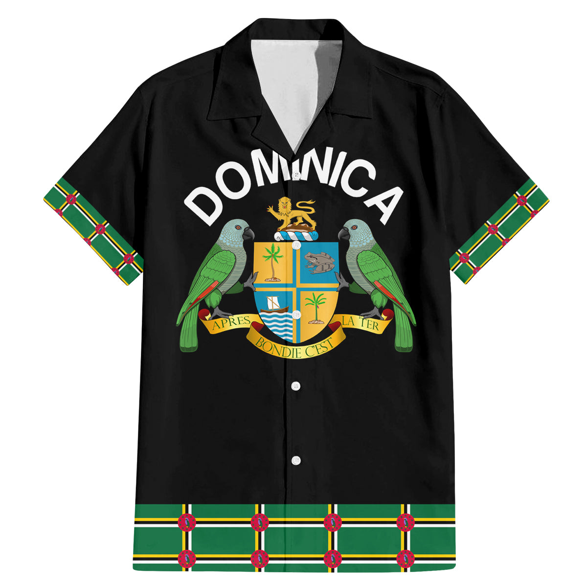 Personalized Dominica Sisserou Parrot Simple Style Family Matching Mermaid Dress and Hawaiian Shirt LT9 - Wonder Print Shop