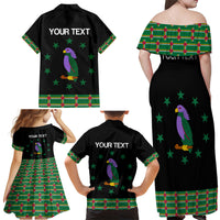 Personalized Dominica Sisserou Parrot Simple Style Family Matching Off Shoulder Maxi Dress and Hawaiian Shirt LT9 - Wonder Print Shop