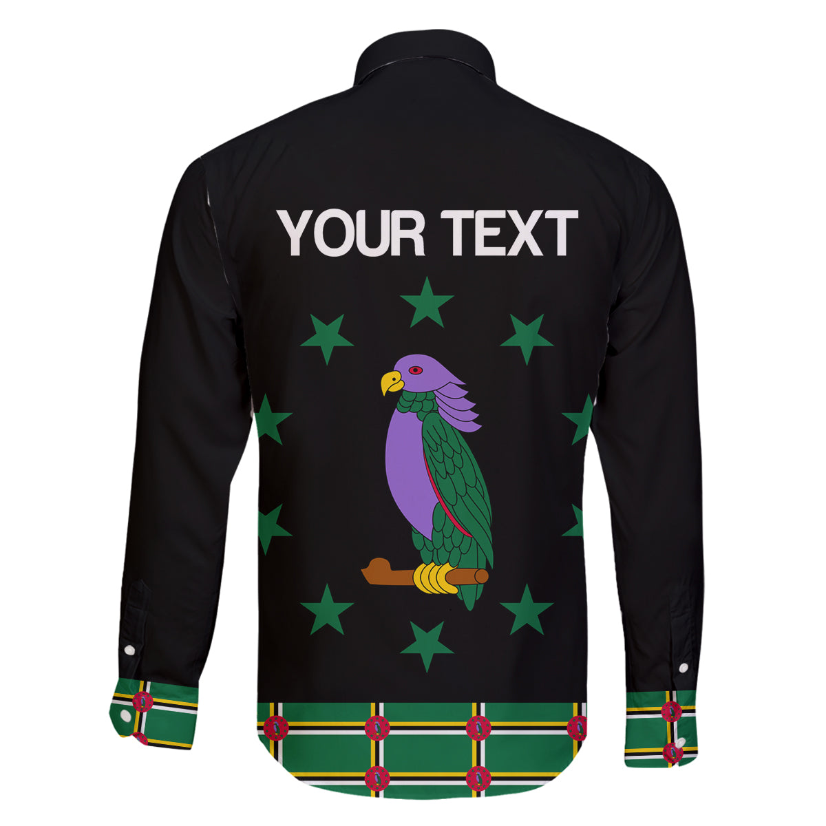 Personalized Dominica Sisserou Parrot Simple Style Family Matching Off Shoulder Maxi Dress and Hawaiian Shirt LT9 - Wonder Print Shop