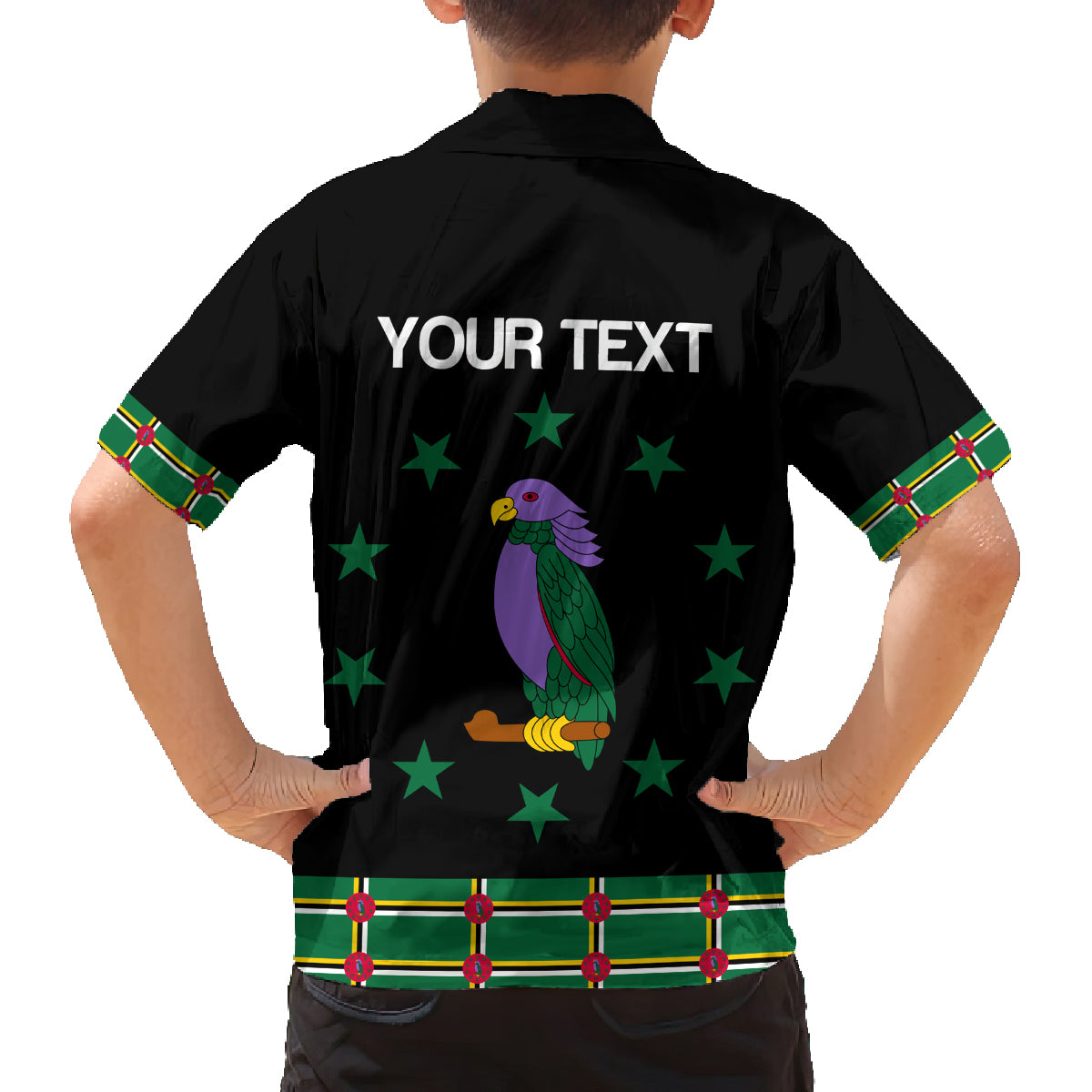 Personalized Dominica Sisserou Parrot Simple Style Family Matching Puletasi and Hawaiian Shirt - Wonder Print Shop
