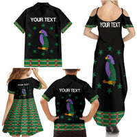 Personalized Dominica Sisserou Parrot Simple Style Family Matching Summer Maxi Dress and Hawaiian Shirt - Wonder Print Shop