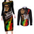 Legend Bob Get Up Stand Up Couples Matching Long Sleeve Bodycon Dress and Long Sleeve Button Shirt Reggae Multicolored LT9 - Wonder Print Shop