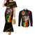 Bob Marley Get Up Stand Up Couples Matching Mermaid Dress and Long Sleeve Button Shirt Reggae Multicolored