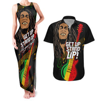 Legend Bob Get Up Stand Up Couples Matching Tank Maxi Dress and Hawaiian Shirt Reggae Multicolored LT9 - Wonder Print Shop