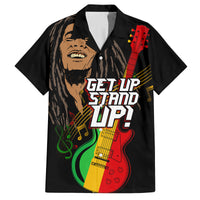Legend Bob Get Up Stand Up Family Matching Off Shoulder Short Dress and Hawaiian Shirt Reggae Multicolored LT9 - Wonder Print Shop