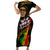Legend Bob Get Up Stand Up Family Matching Short Sleeve Bodycon Dress and Hawaiian Shirt Reggae Multicolored - Wonder Print Shop
