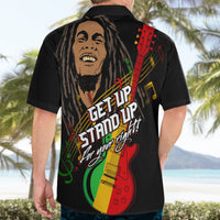 Legend Bob Get Up Stand Up Hawaiian Shirt Reggae Multicolored - Wonder Print Shop