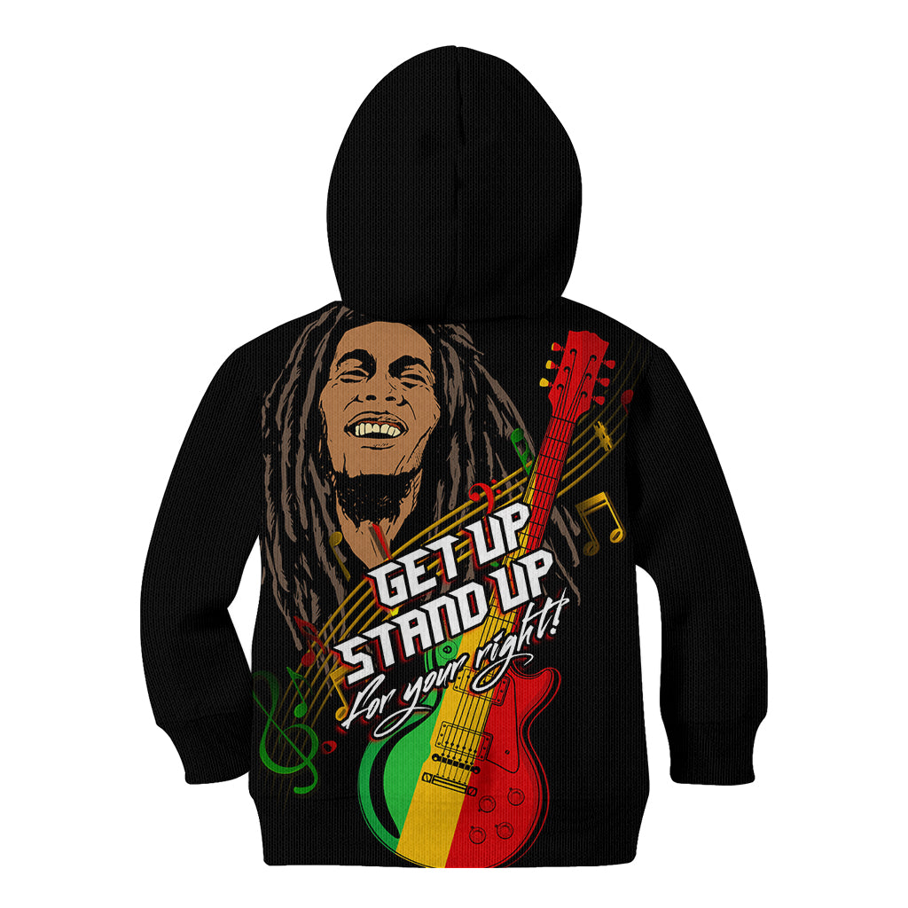 Legend Bob Get Up Stand Up Kid Hoodie Reggae Multicolored - Wonder Print Shop