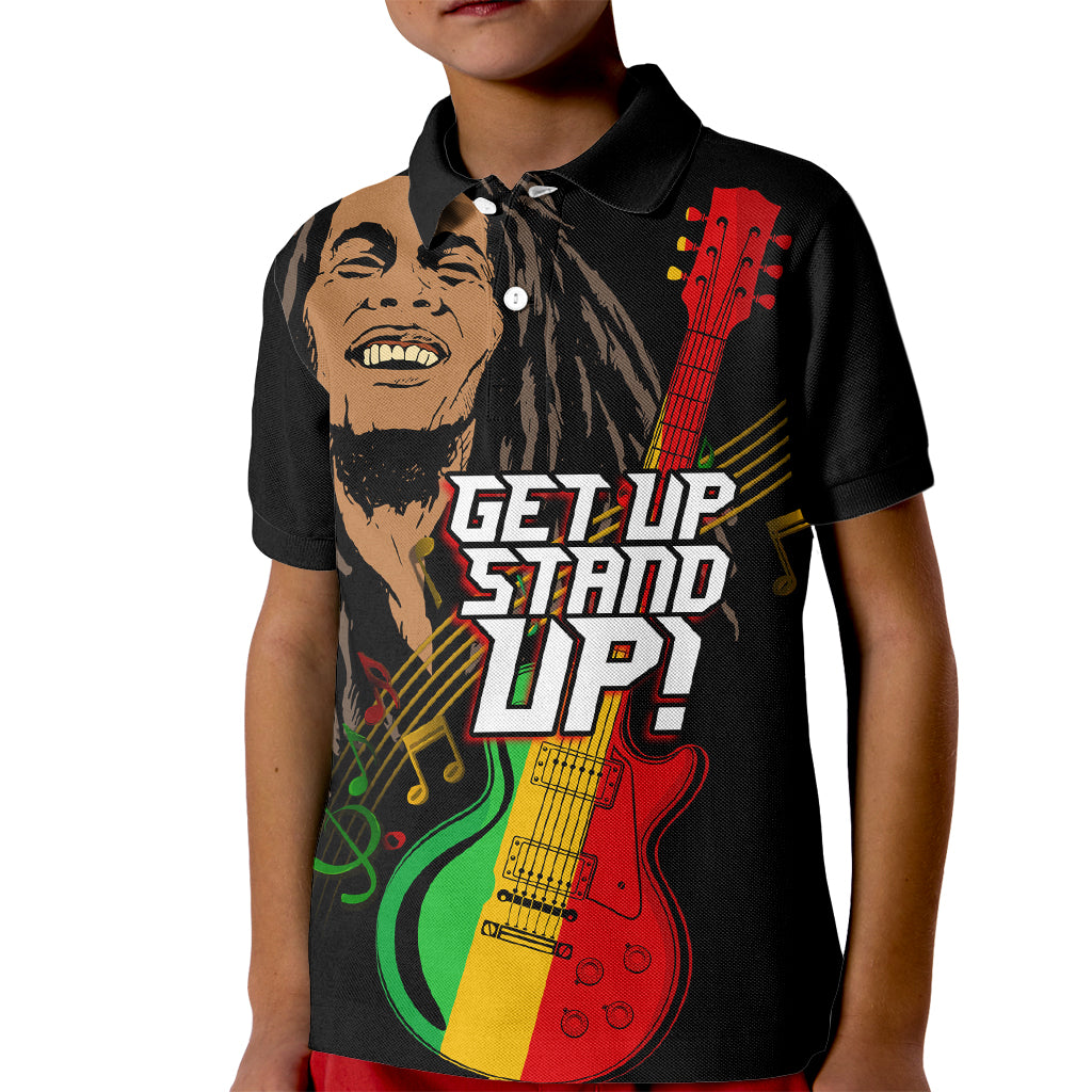Legend Bob Get Up Stand Up Kid Polo Shirt Reggae Multicolored - Wonder Print Shop