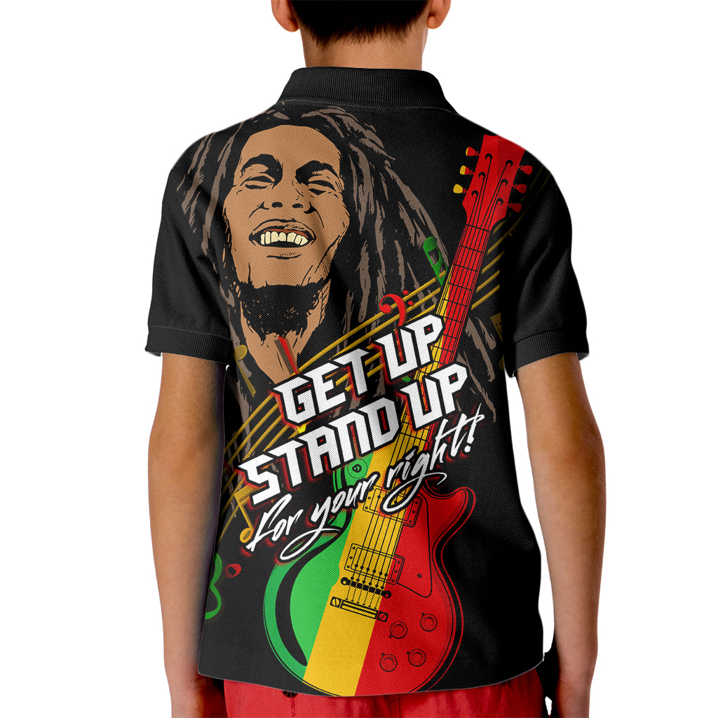 Legend Bob Get Up Stand Up Kid Polo Shirt Reggae Multicolored - Wonder Print Shop