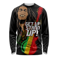 Legend Bob Get Up Stand Up Long Sleeve Shirt Reggae Multicolored - Wonder Print Shop