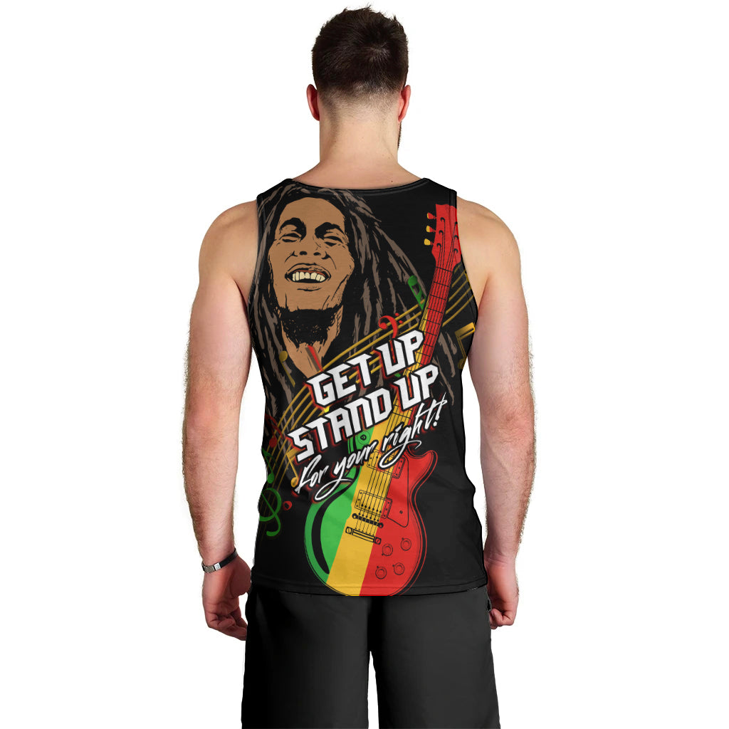Legend Bob Get Up Stand Up Men Tank Top Reggae Multicolored - Wonder Print Shop